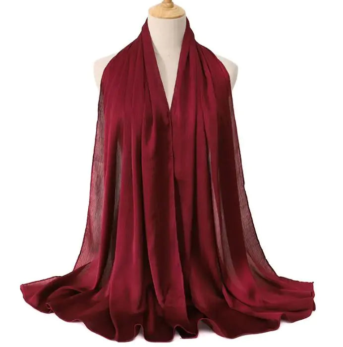 Cross-border Arrival Malaysia Natural Wrinkle All-match Scarf