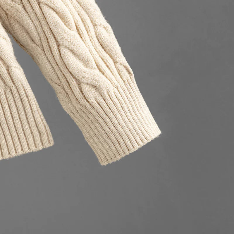 V-Neck Wool Cashmere Knitted Set