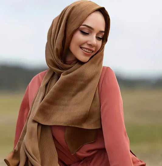 Cross-border Arrival Malaysia Natural Wrinkle All-match Scarf