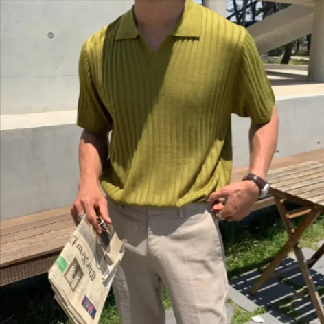 Men's Trendy Knitted T-Shirt